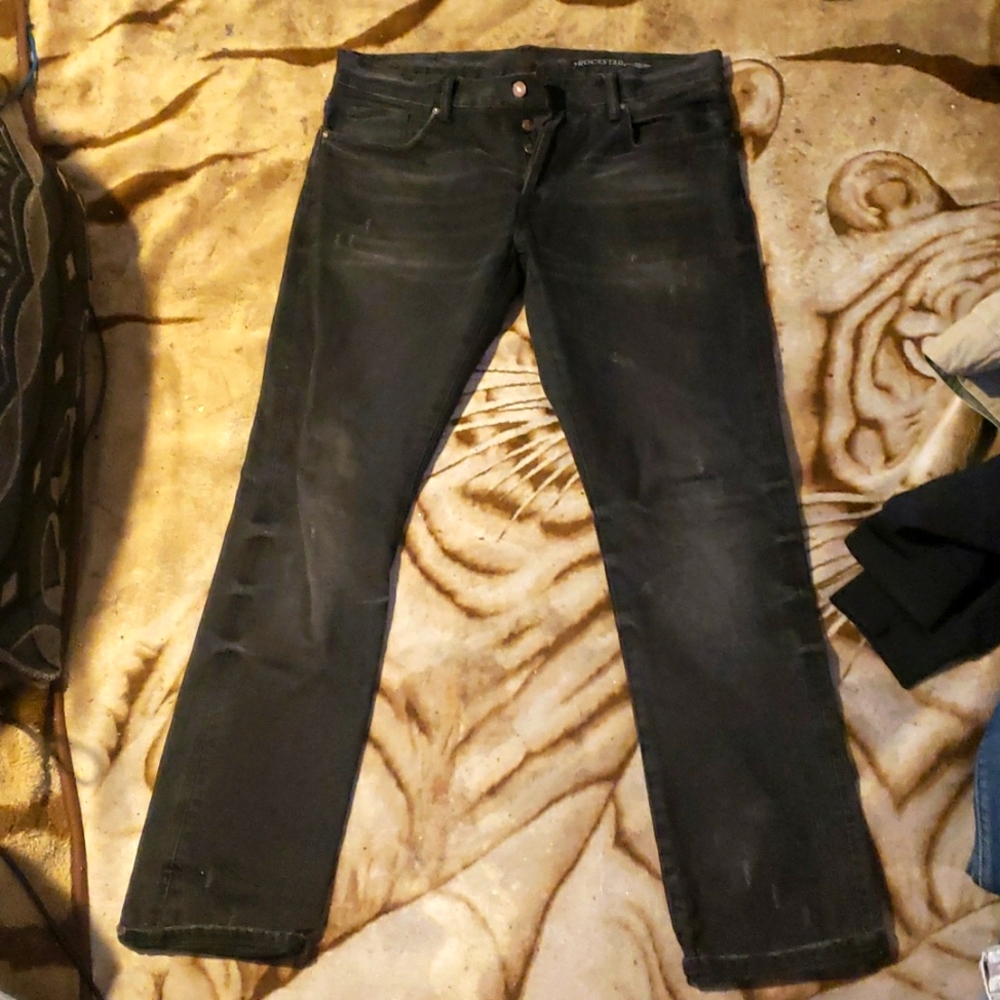 Men's Rockstar black boot-cut jeans 32x32